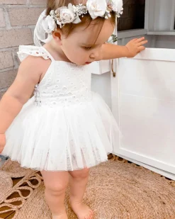 Alora Cream Ivory Girls Flower Crown