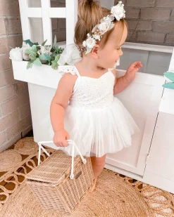 Alora Cream Ivory Girls Flower Crown