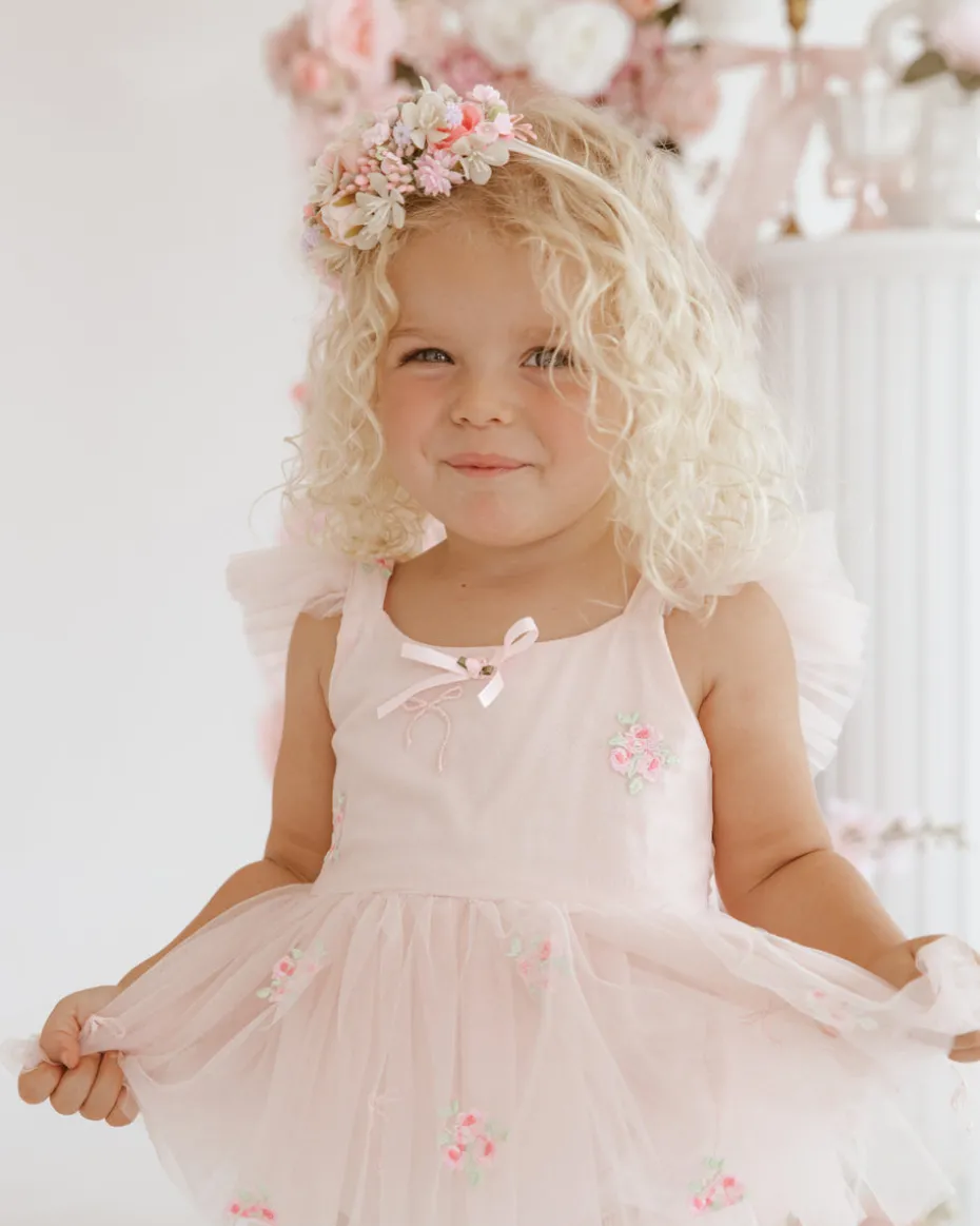 Amour Pink Stretch Baby Flower Crown