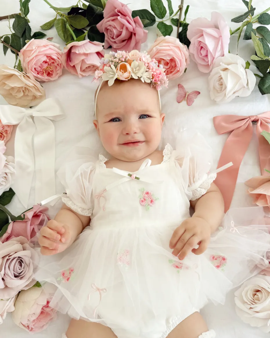 Amour Pink Stretch Baby Flower Crown