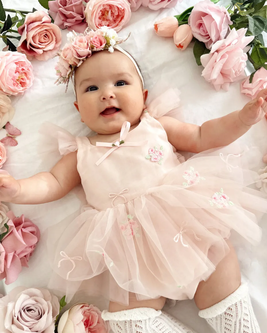 Amour Pink Stretch Baby Flower Crown