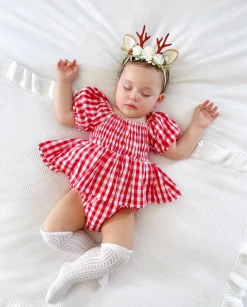Angel Christmas Reindeer Stretch Baby Flower Crown