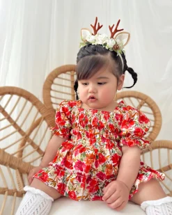 Angel Christmas Reindeer Stretch Baby Flower Crown