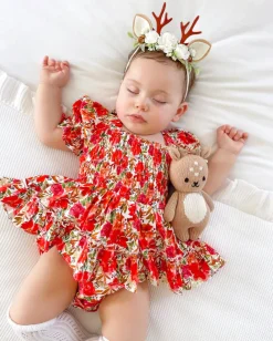 Angel Christmas Reindeer Stretch Baby Flower Crown