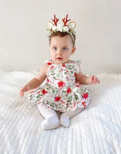 Angel Christmas Reindeer Stretch Baby Flower Crown