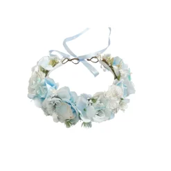 Aquamarine Blue Girls Flower Crown