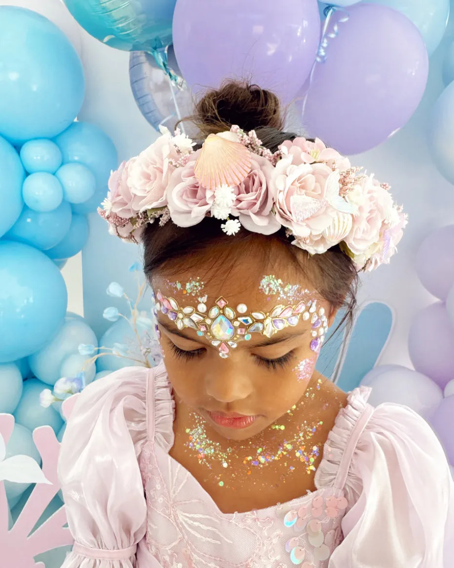 Aquamarine Purple Girls Flower Crown