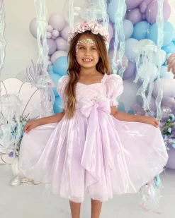 Aquamarine Purple Girls Flower Crown