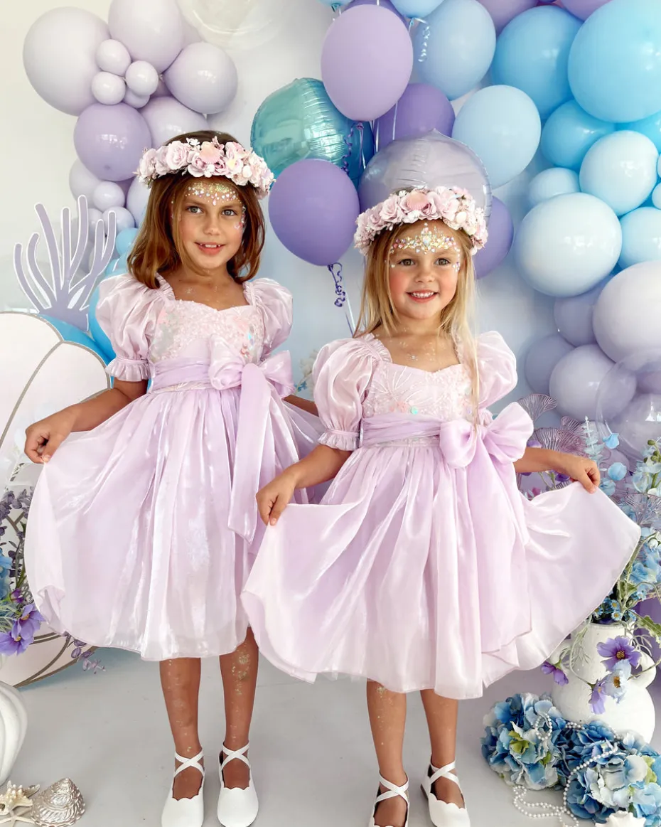 Aquamarine Purple Girls Flower Crown