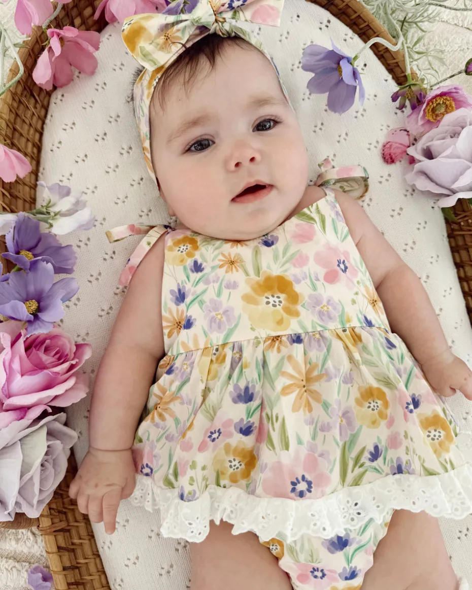 Aurelia Floral Baby Girl Romper