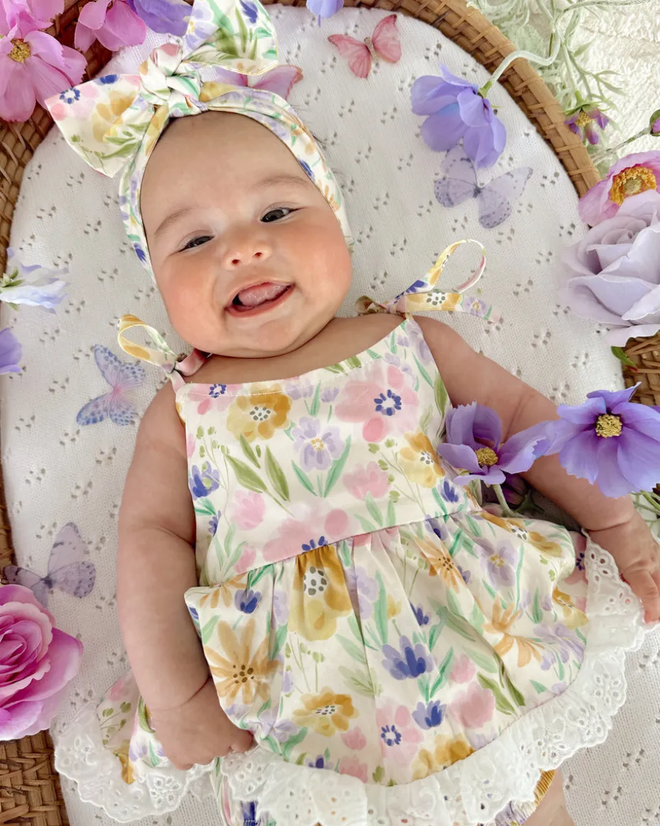 Aurelia Floral Baby Girl Romper