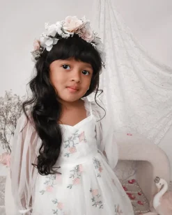 Ballerina White Rose Girls Flower Crown