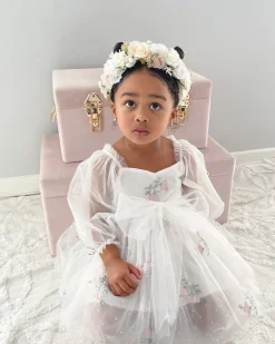 Ballerina White Rose Girls Flower Crown