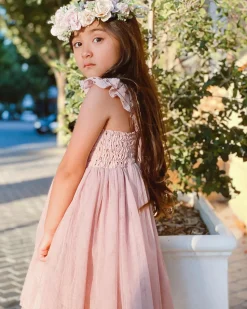 Bambi Dusty Rose Pink Flower Girl Dress