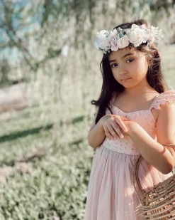 Bambi Dusty Rose Pink Flower Girl Dress