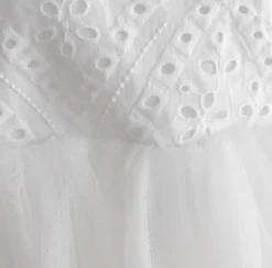 Bambi White Flower Girl Dress