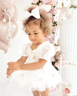 Belle Bow Baby Girl White Tulle Hair Accessories