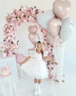 Blossom White Tulle Girls Hair Bow