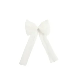 Briar White Tulle Girls Hair Bow
