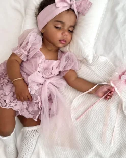 Butterfly Dusty Rose Baby Girl Tulle Hair Accessories
