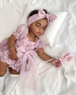 Butterfly Dusty Rose Baby Girl Tulle Hair Accessories