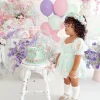 Butterfly Kisses Peppermint Pink Baby Girl Romper