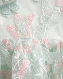 Butterfly Kisses Peppermint Pink Baby Girl Romper