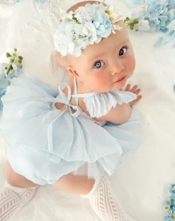 Calypso Blue Stretch Baby Flower Crown
