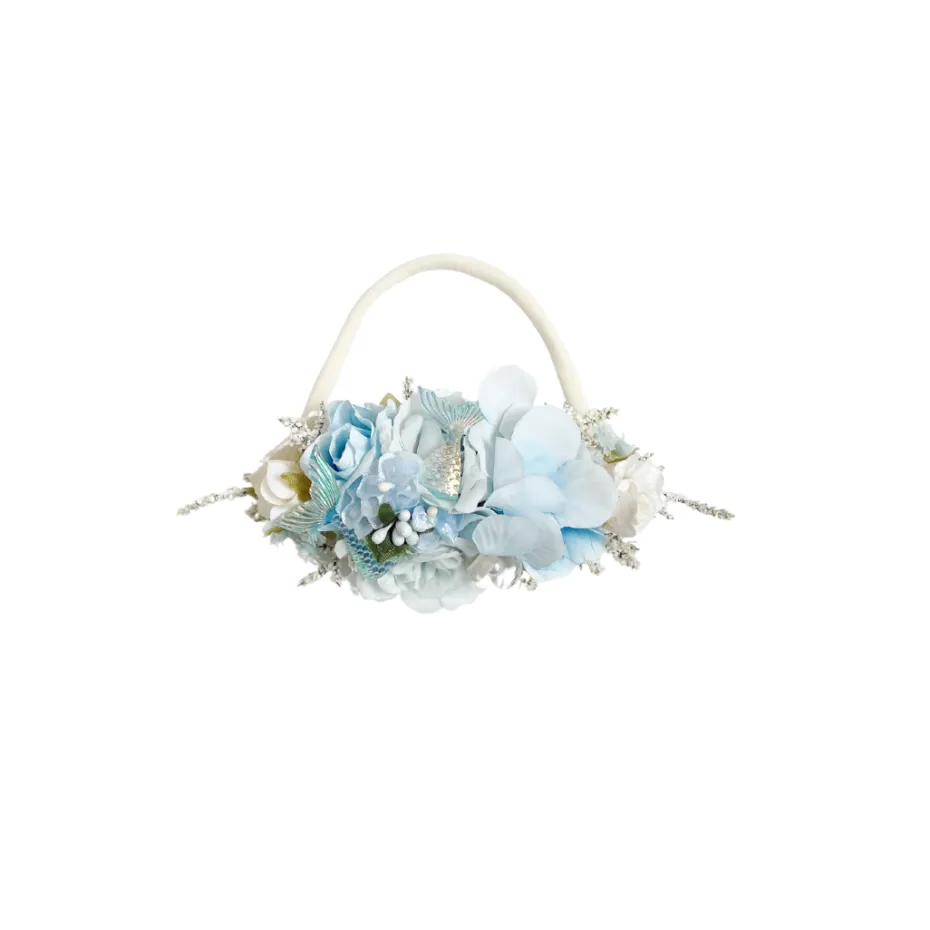 Calypso Blue Stretch Baby Flower Crown