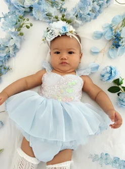 Calypso Blue Stretch Baby Flower Crown