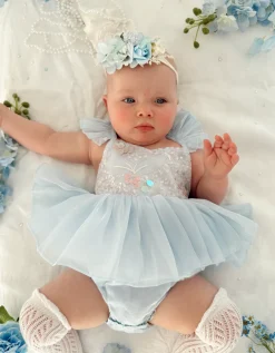 Calypso Blue Stretch Baby Flower Crown