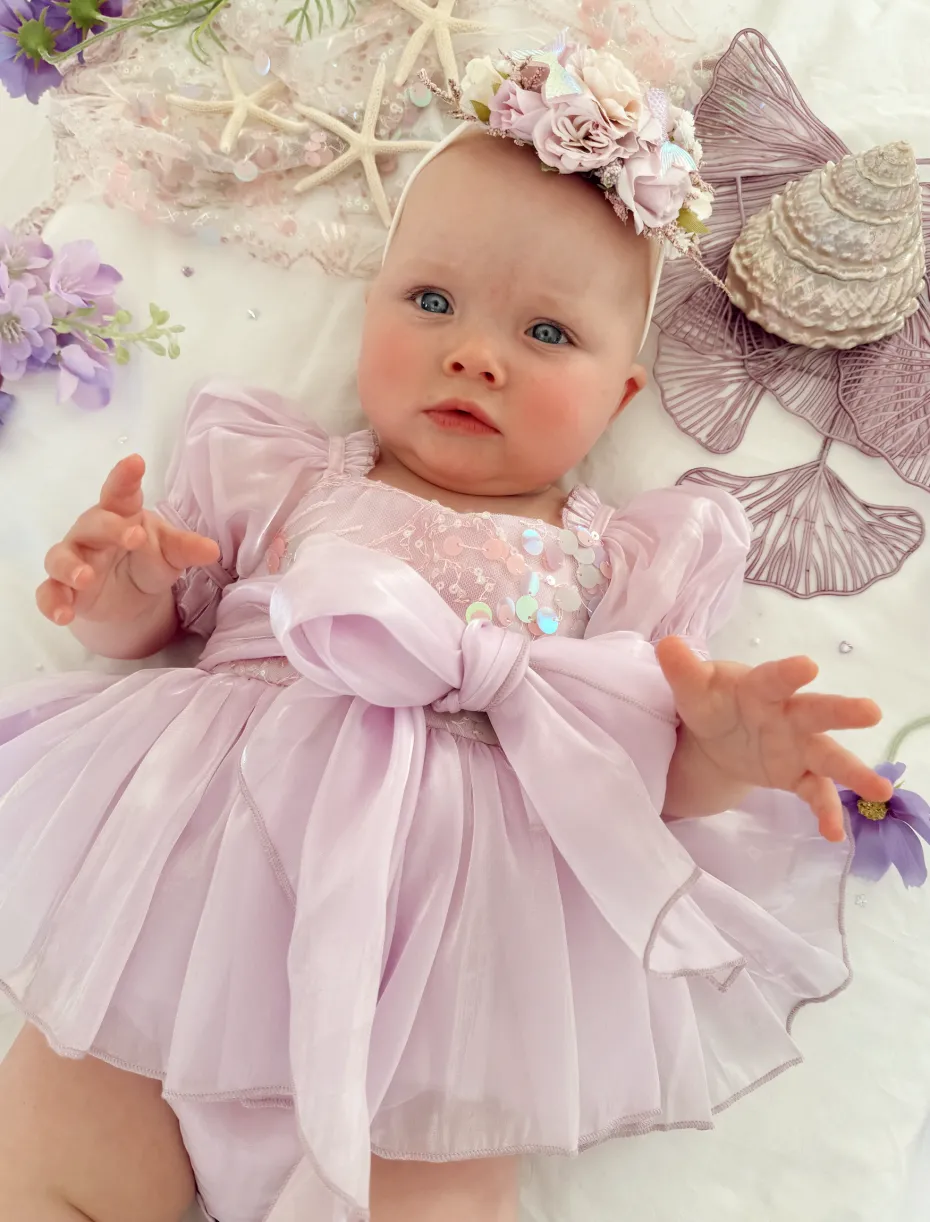 Calypso Purple Stretch Baby Girl Flower Crown