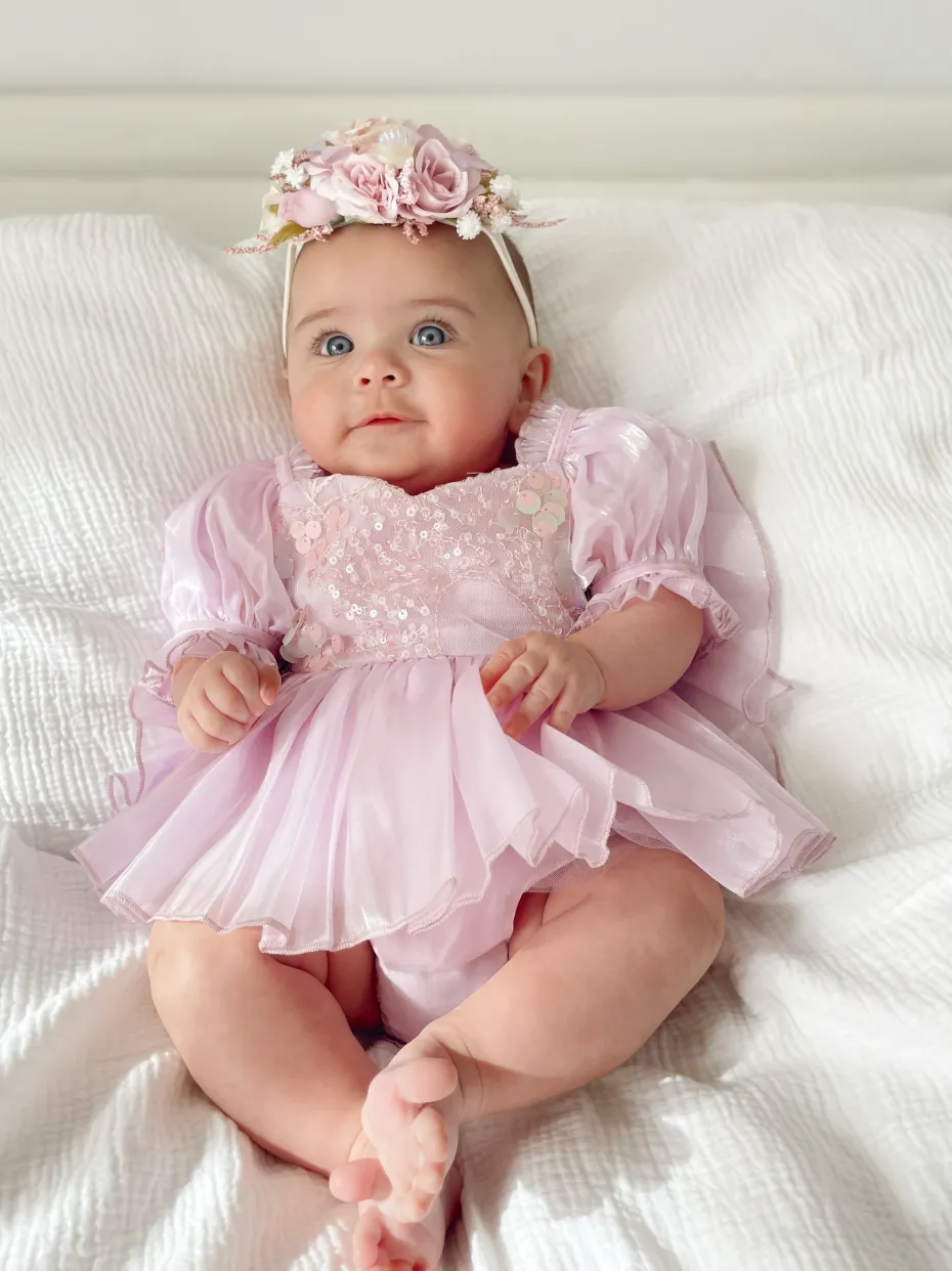 Calypso Purple Stretch Baby Girl Flower Crown
