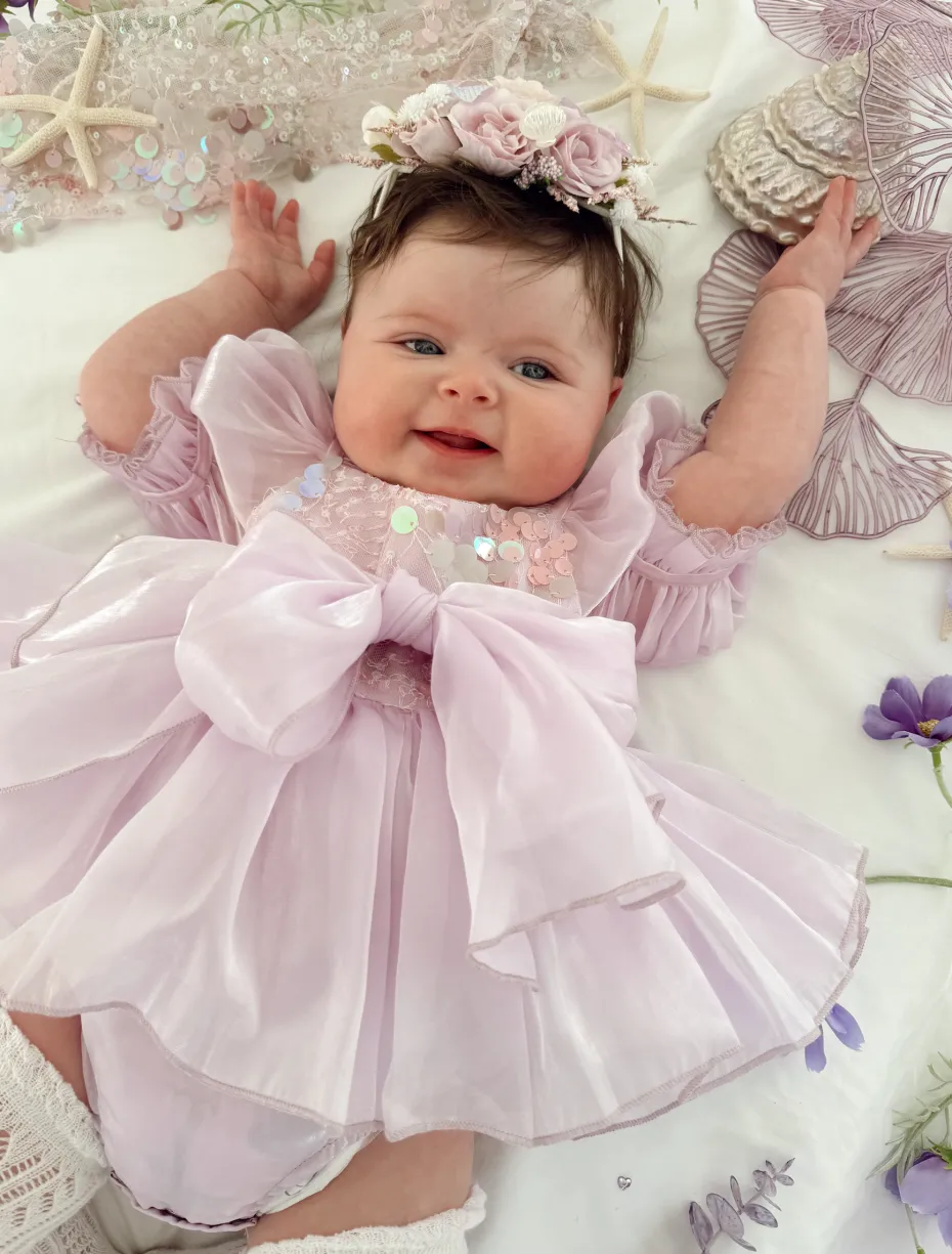 Calypso Purple Stretch Baby Girl Flower Crown