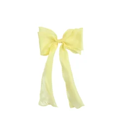 Canary Lemon Organza Girls Hair Bow