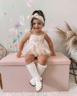 Champagne Swan Lake Baby Girl Tulle Hair Accessories
