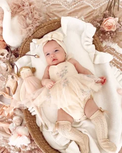 Champagne Swan Lake Baby Girl Tulle Hair Accessories