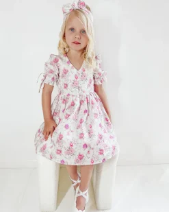 Charlotte Mae Girls Floral Pink Dress