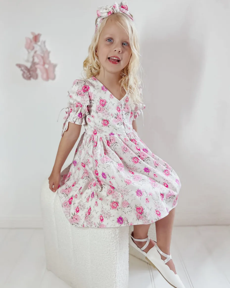 Charlotte Mae Girls Floral Pink Dress