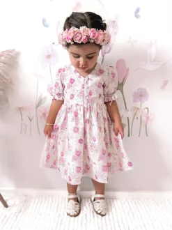Charlotte Mae Girls Floral Pink Dress