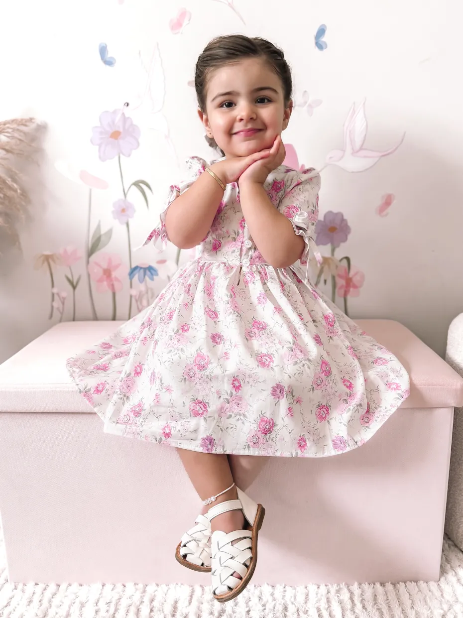 Charlotte Mae Girls Floral Pink Dress