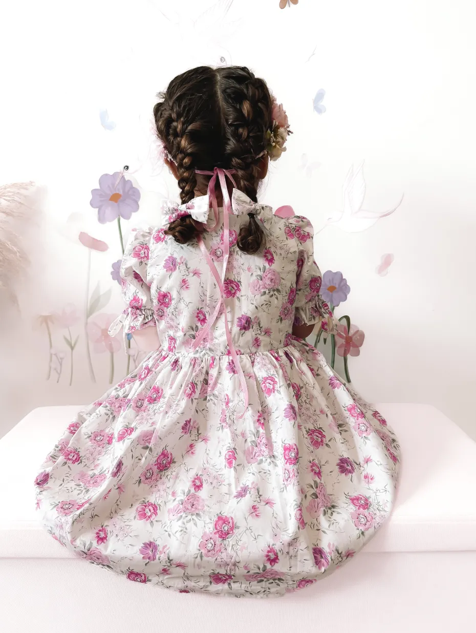 Charlotte Mae Girls Floral Pink Dress