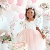 Cosette Perfect Pink Girls Floral Party Dress