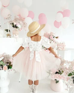 Cosette Perfect Pink Girls Floral Party Dress