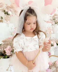 Cosette Perfect Pink Tulle Girls Hair Bow