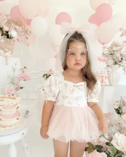 Cosette Perfect Pink Tulle Girls Hair Bow