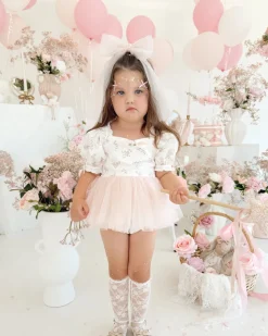 Cosette Perfect Pink Tulle Girls Hair Bow