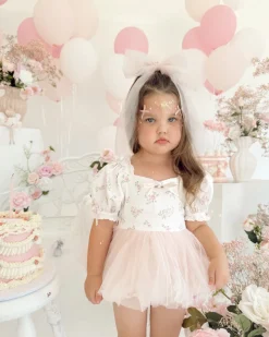 Cosette Perfect Pink Tulle Girls Hair Bow