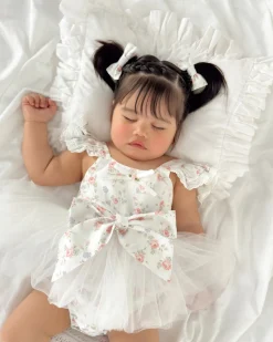 Cottage Fairy White Baby Girl Floral Hair Accessories