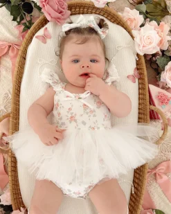 Cottage Fairy White Baby Girl Floral Hair Accessories